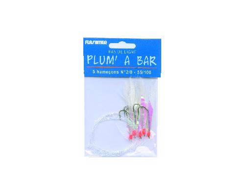 FLASHMER Bas de ligne plum'a bar 5 ham 2/0 rouge/jaune FLASHMER Bas de ligne plum'a bar 5 ham 2/0 rouge/jaune