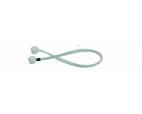 Ferlette élastique 50cm Ø4mm à boule plastique blanche l'uni Ferlette élastique 50cm Ø4mm à boule plastique blanche l'uni