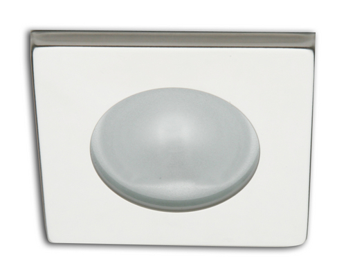 Spot carré RAY à Led lumière blanche froide inox poli Cantalupi Spot carré RAY à Led lumière blanche froide inox poli Cantalupi