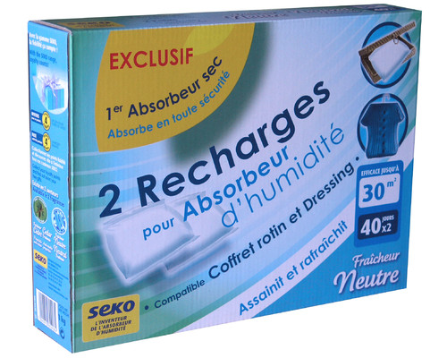 SEKO Recharges absorbeur d'humidité 300g lot de 2 Seko
