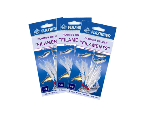 FLASHMER Plumes filaments blanches - 1/0 (lot de 3) Flashmer FLASHMER Plumes filaments blanches - 1/0 (lot de 3) Flashmer