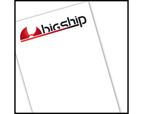 Autocollant-transfert logo Bigship police noire 25x6cm BigShip Autocollant-transfert logo Bigship police noire 25x6cm BigShip