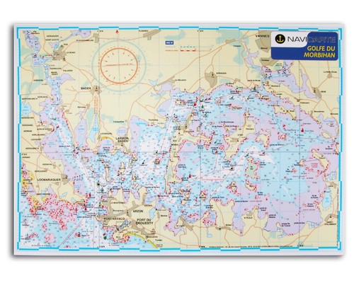 NAVICARTE Carte plastifiée Golfe du Morbihan Navicarte NAVICARTE Carte plastifiée Golfe du Morbihan Navicarte