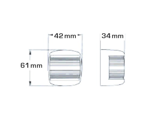 TREM Feux de navigation babord boitier noir 112.5°