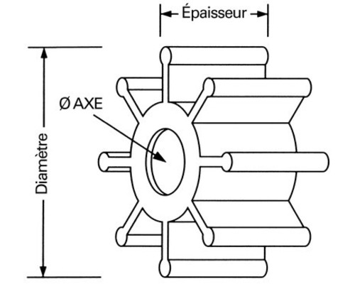 JABSCO Turbine Ø51 mm ep 22mm 17486-0001 Jabsco JABSCO Turbine Ø51 mm ep 22mm 17486-0001 Jabsco