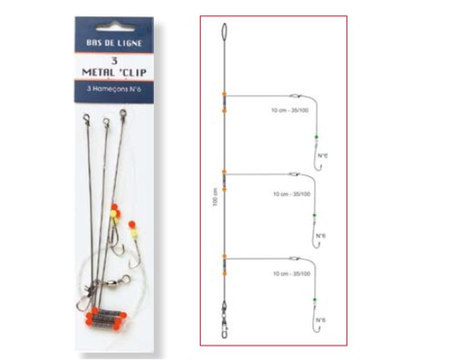 FLASHMER Bas de ligne Metal Clip Flashmer FLASHMER Bas de ligne Metal Clip Flashmer
