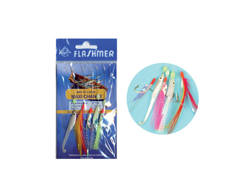 FLASHMER Bas de ligne maxi chance 5 hamecons n°1/0 Flashmer FLASHMER Bas de ligne maxi chance 5 hamecons n°1/0 Flashmer