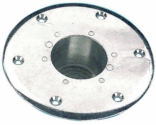 Embase encastrable pour pied de table - aluminium Trem
