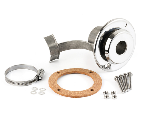 WALLAS Cheminée latérale inox 24/67mm pour montage latéral ATMB Marine WALLAS Cheminée latérale inox 24/67mm pour montage latéral ATMB Marine