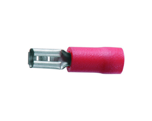Cosses plate 2.8mm rouge femelle les 10 Cosses plate 2.8mm rouge femelle les 10