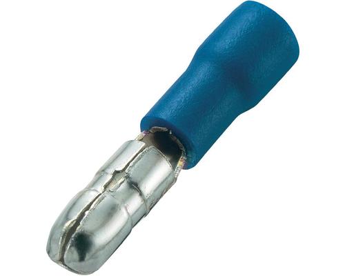Cosses douille Ø4mm bleu male les 10 Cosses douille Ø4mm bleu male les 10