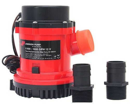 JOHNSON Pompe de cale grand débit L1600 98L/min 24V Johnson Pump JOHNSON Pompe de cale grand débit L1600 98L/min 24V Johnson Pump