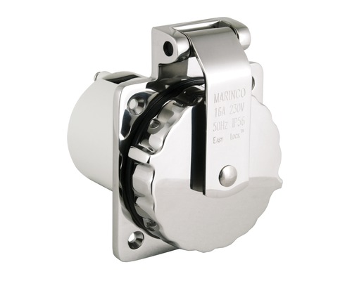 MARIN'CO 303SSEL-BX Socle male 2 plots + terre 16A (inox)