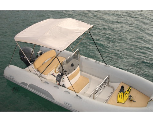 MATC Bimini inox 3 arceaux 1550-1675 x 1370mm toile blanc é MATC