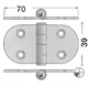 BIGSHIP Charnière inox 74x39mm BigShip