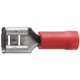 Cosses plate 6.3mm rouge femelle les 10