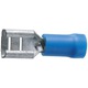 Cosses plate 6.3mm bleu femelle les 10