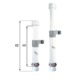 NUOVA RADE Pied de table télescopique 40 / 73cm Nuova Rade