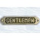 Plaque laiton : gentlemen Topoplastic