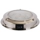 Plafonnier LED inox Ø ext. 110mm Ø verre 93mm Aucune