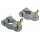 Cosses de batterie + et - la paire (zinc) Aucune