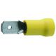 NAVEO Cosses plates 6,3mm Jaunes mâles - les 10 NAVEO