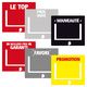 BIGSHIP kit de 3 X 3 modèles cartes stop rayon (8 X 9cm)