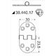 OSCULATI Charnière nœud saillant 2 mm 47x30 mm Osculati