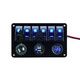 BIGSHIP Tableau électrique 12V 6 inter. LED +USB+voltmètre Aucune