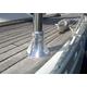 DAMADE Pied de chandelier 3 trou aluminium anodisé poli Damade
