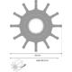 JABSCO Turbine Øext 95mm ep 88.9mm 17936-0001B Jabsco