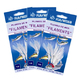 FLASHMER Plumes filaments blanches - 1/0 (lot de 3) Flashmer