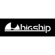 Autocollant-transfert logo Bigship tout blanc BigShip