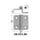 BIGSHIP Charnière inox déportée 37x37mm Osculati