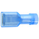Cosses plate 6.3mm bleu femelle isolé les 10
