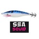 FLASHMER Turlutte sea squid calmarette 100mm tissu bleu Flashmer