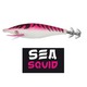 FLASHMER Turlutte sea squid calmarette 100mm tissu rose Flashmer